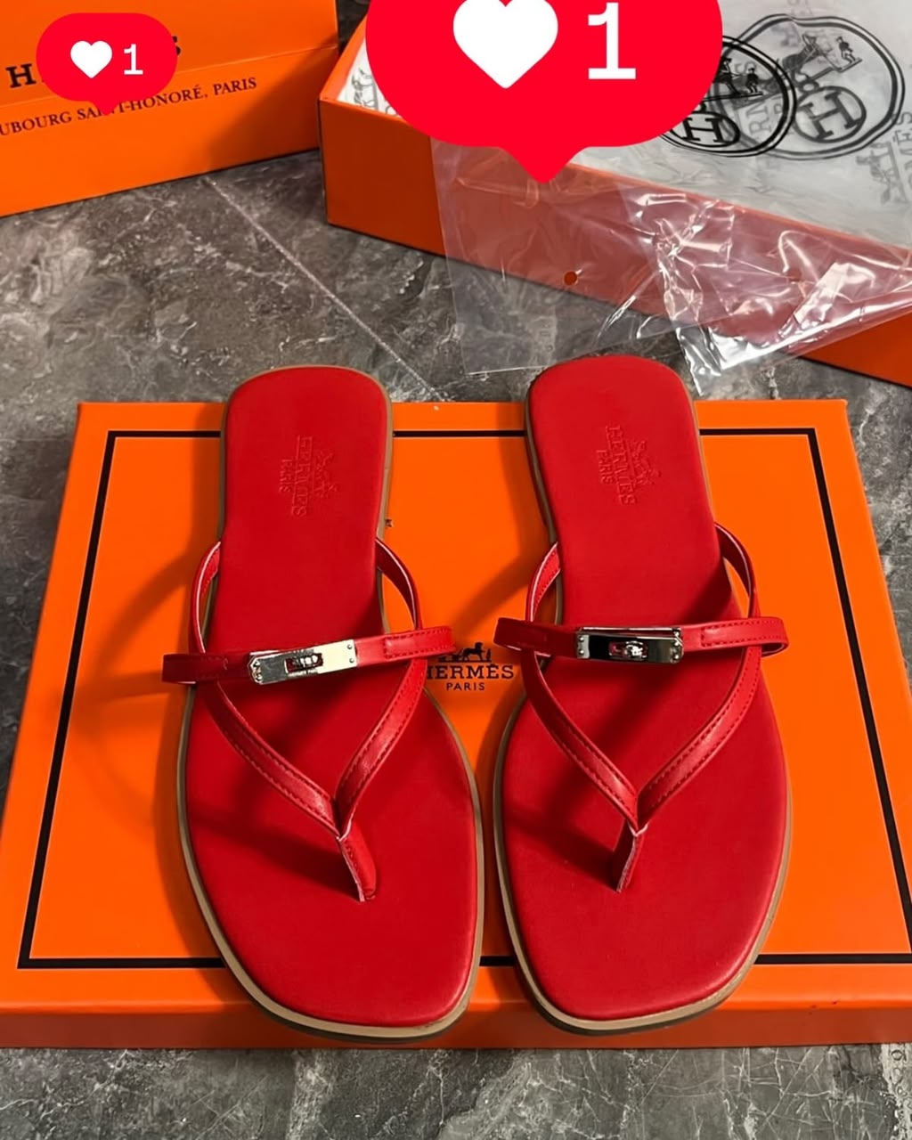 Hermès Chypre Leather Sandals