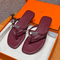 Hermès Chypre Leather Sandals