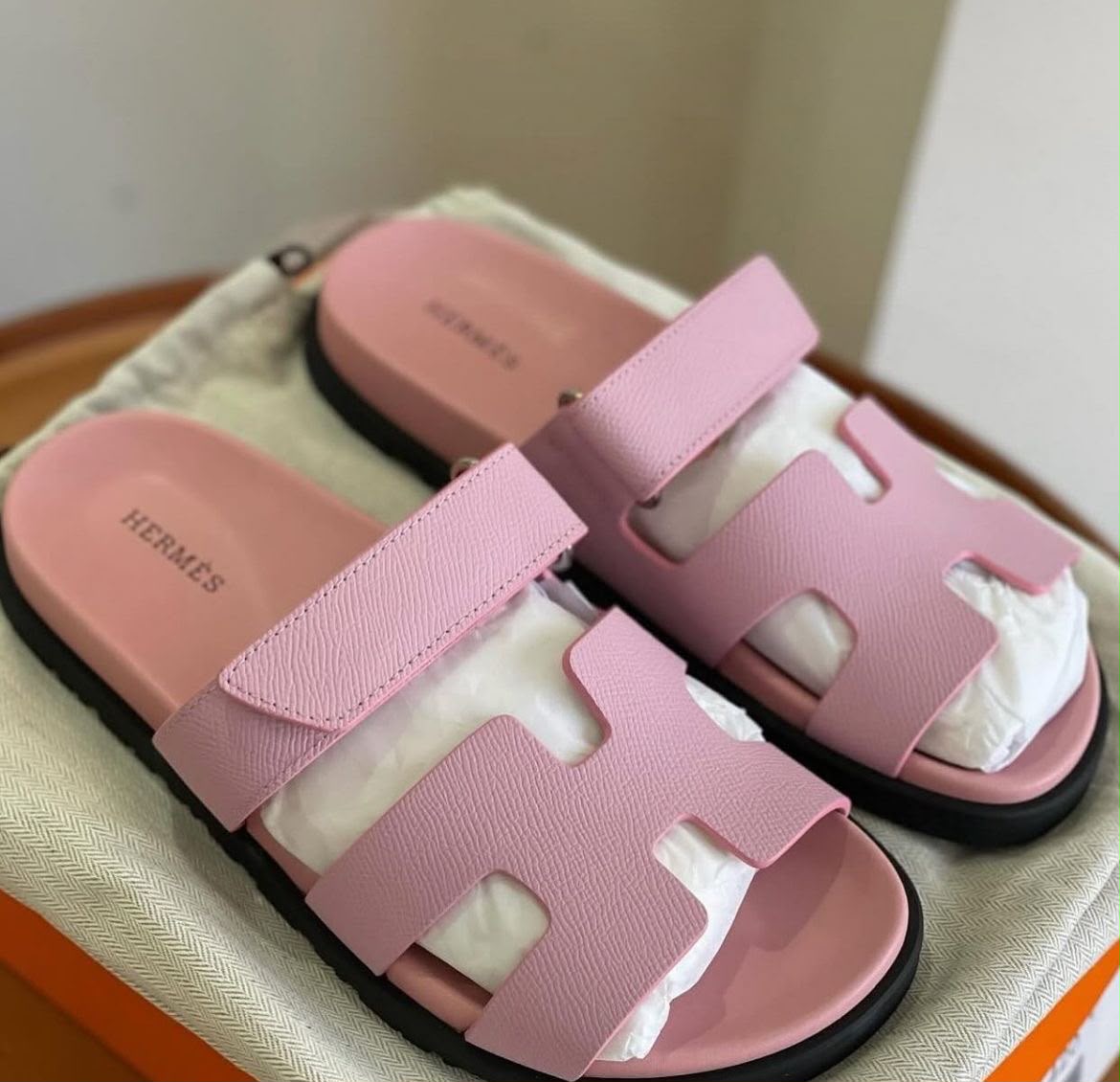 Hermès Chypre Leather Sandals