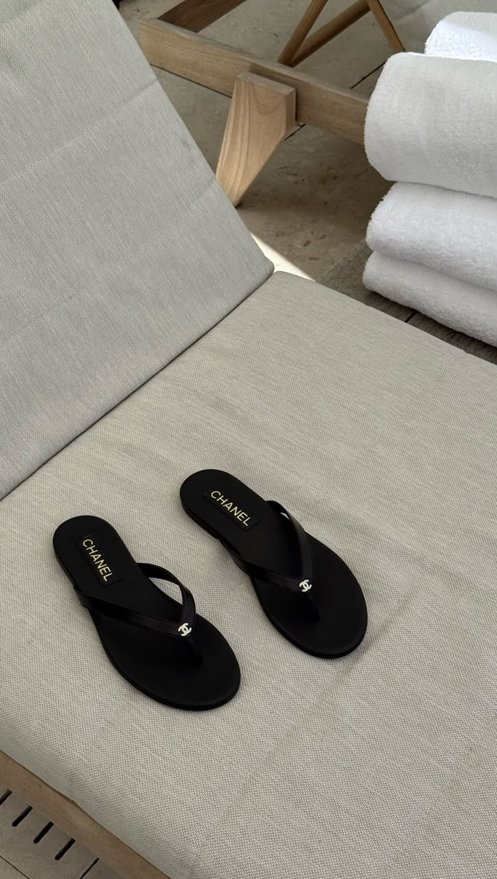 Chanel Leather Thong Sandals