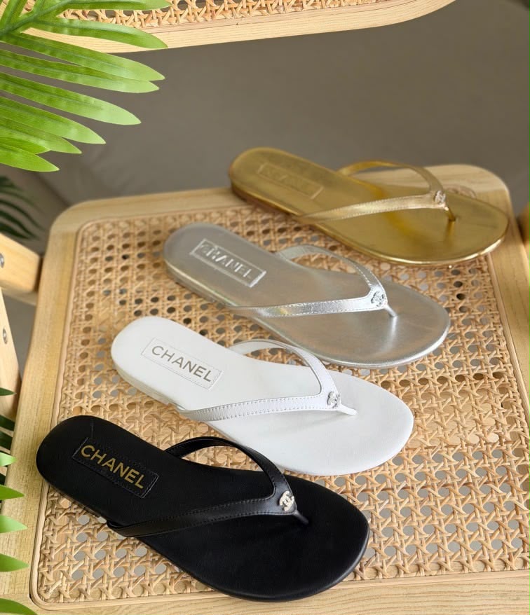 Chanel Leather Thong Sandals