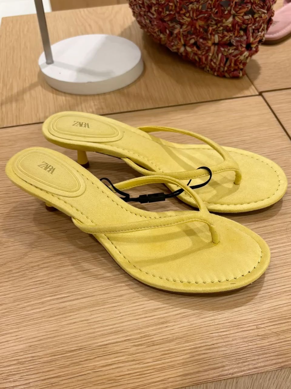Zara Kitten Heel Thong Sandals