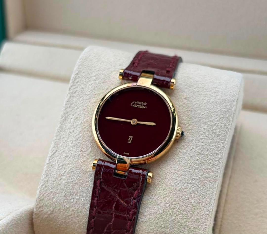 Authentic Cartier Tank Must Watch – Luxury Swiss Leather Strap Timepiece