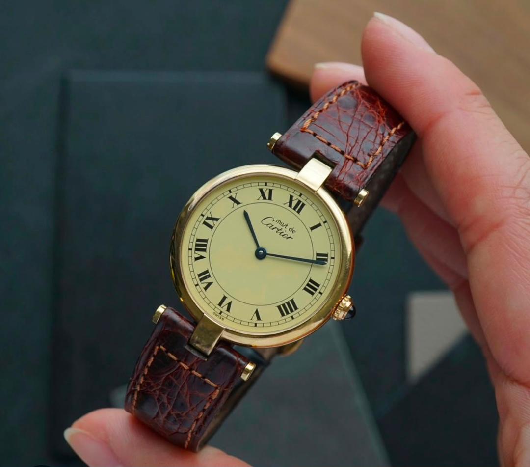 Authentic Cartier Tank Must Watch – Luxury Swiss Leather Strap Timepiece