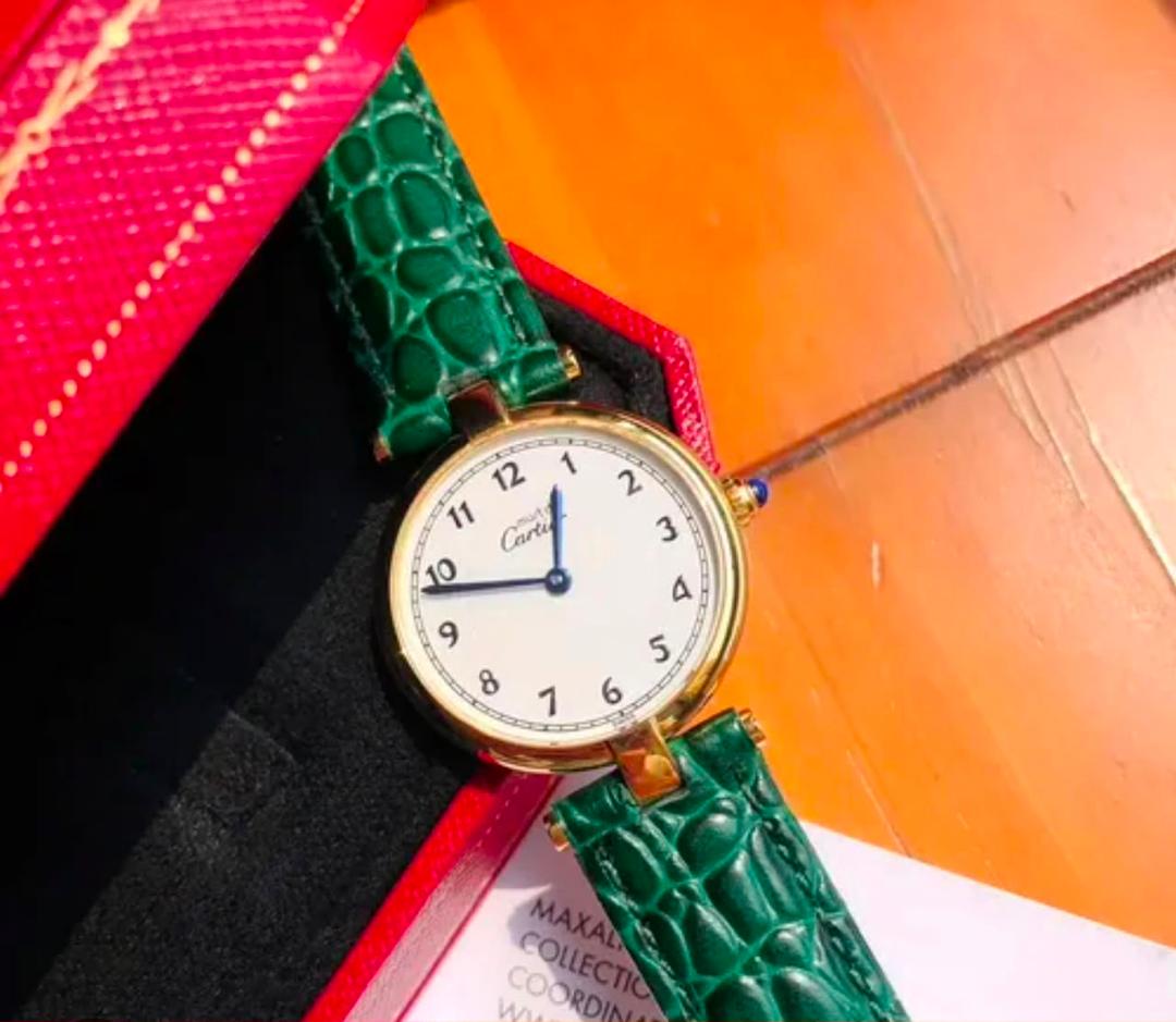 Authentic Cartier Tank Must Watch – Luxury Swiss Leather Strap Timepiece