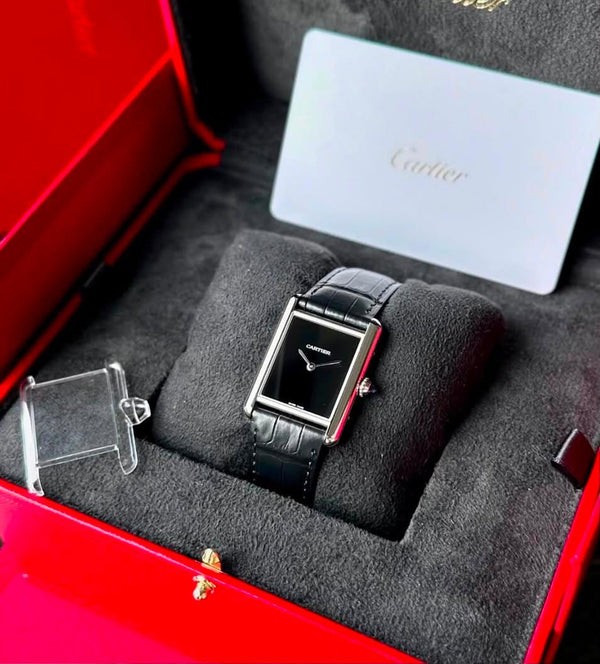 Authentic Cartier Tank Must Watch – Luxury Swiss Leather Strap Timepiece