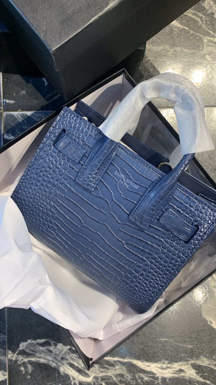 Premium Crocodile Embossed Leather Tote Bag