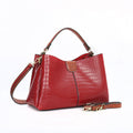 Luxury Crocodile Embossed Shoulder & Crossbody Tote Bag